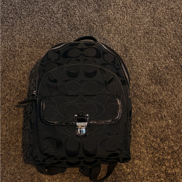 Coach Signature Black Backpack